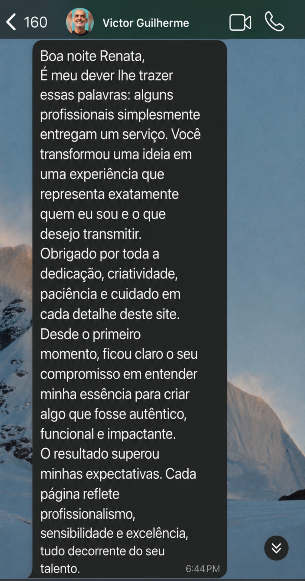 Depoimento de Victor Guilherme sobre o site desenvolvido por Renata Lanceiro